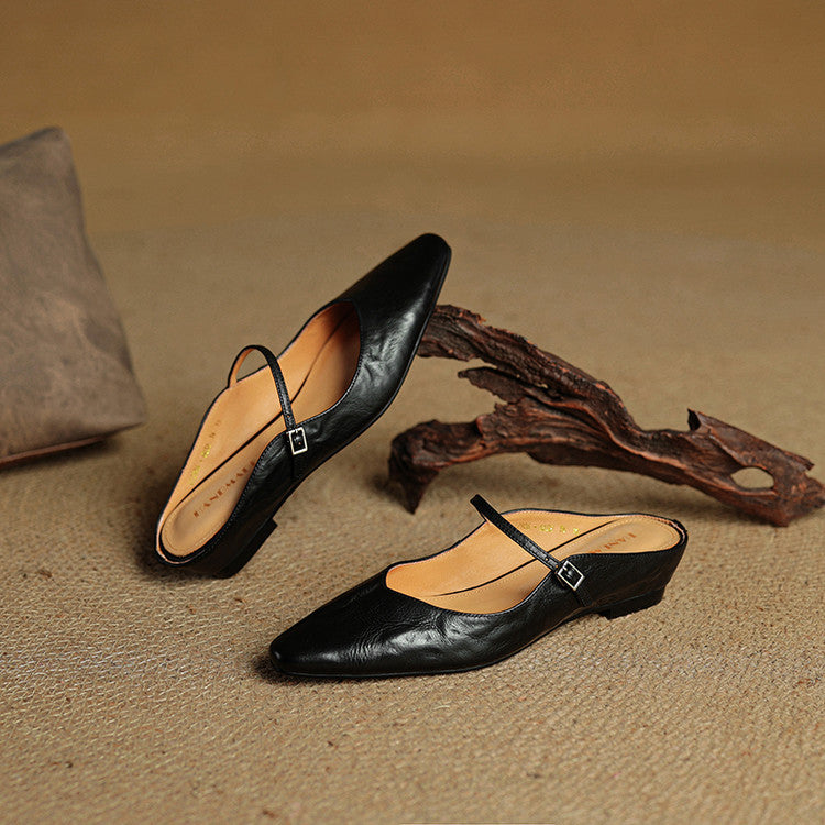 Mules à Bout Pointu pour Femme avec Bride et Boucle-Women Shoes-Gigié