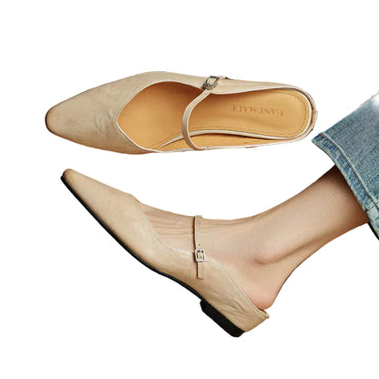 Mules à Bout Pointu pour Femme avec Bride et Boucle-Women Shoes-Gigié