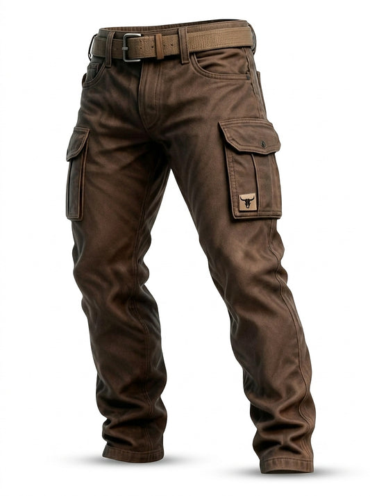 Pantalon cargo utilitaire pour homme avec ceinture 1