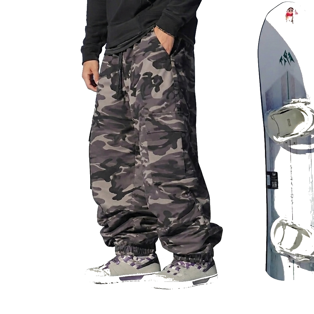 Pantalon de snowboard cargo camouflage pour homme 1