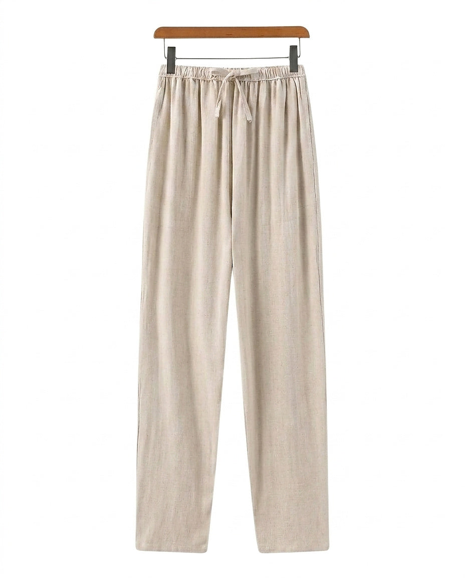 Pantalon droit pour homme avec taille à cordon 1