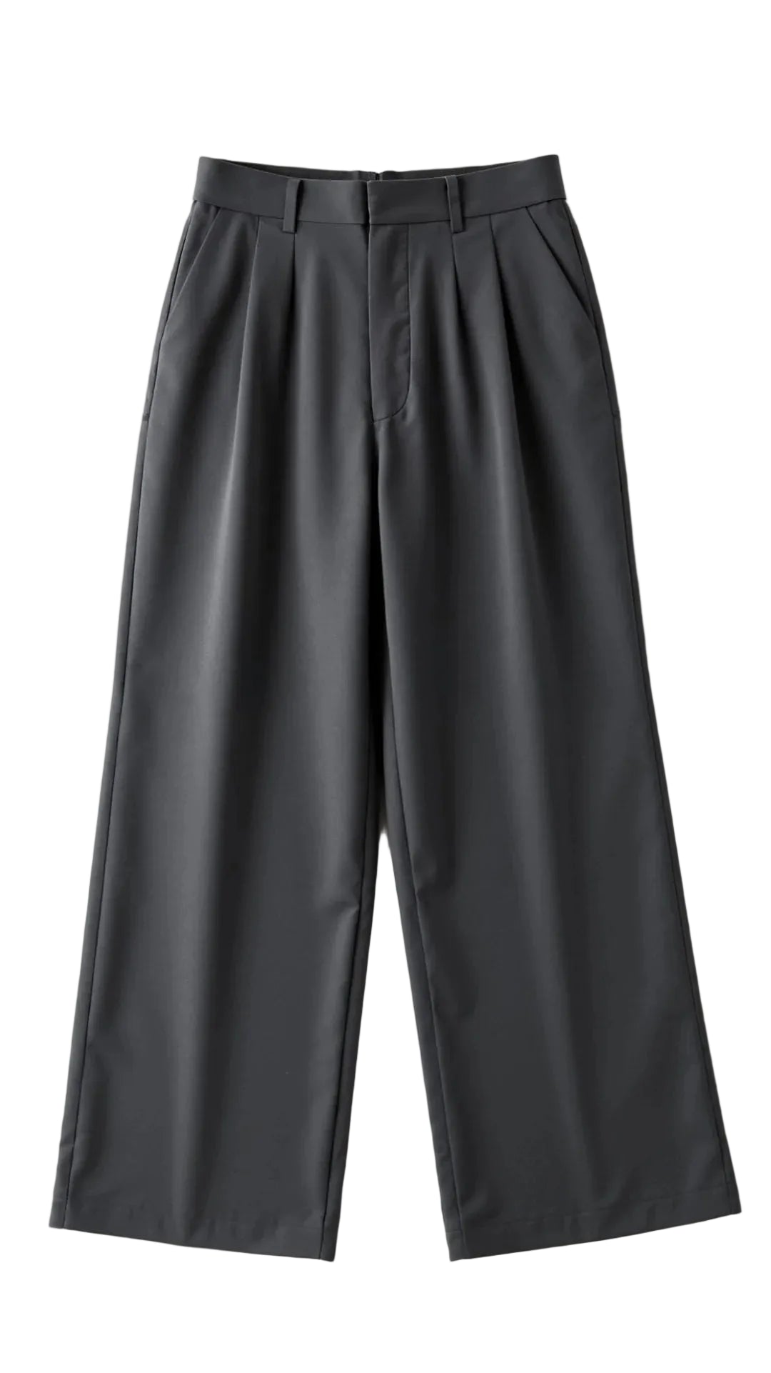 Pantalon femme taille haute à jambe large-Pants Female-Gigié