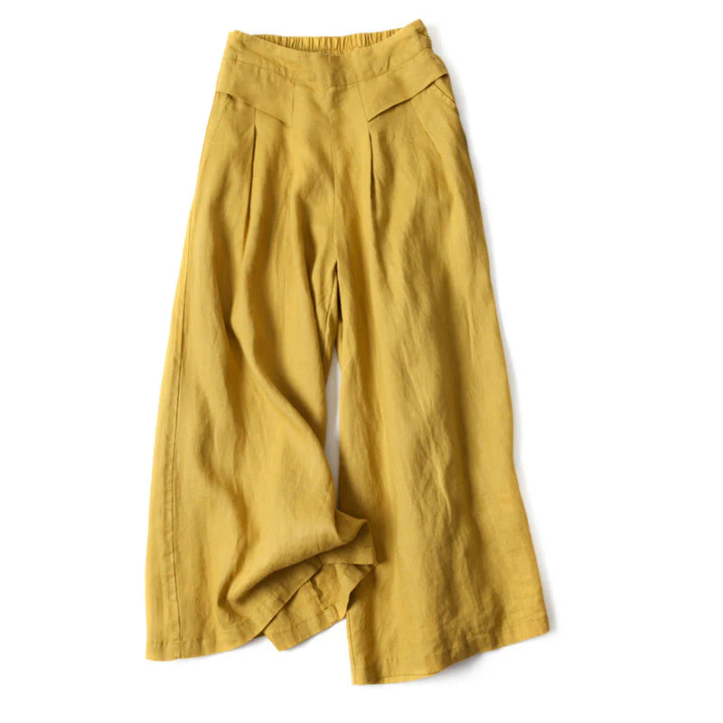 Pantalon Femme Taille Haute à Jambe Large-Pants Female-Gigié