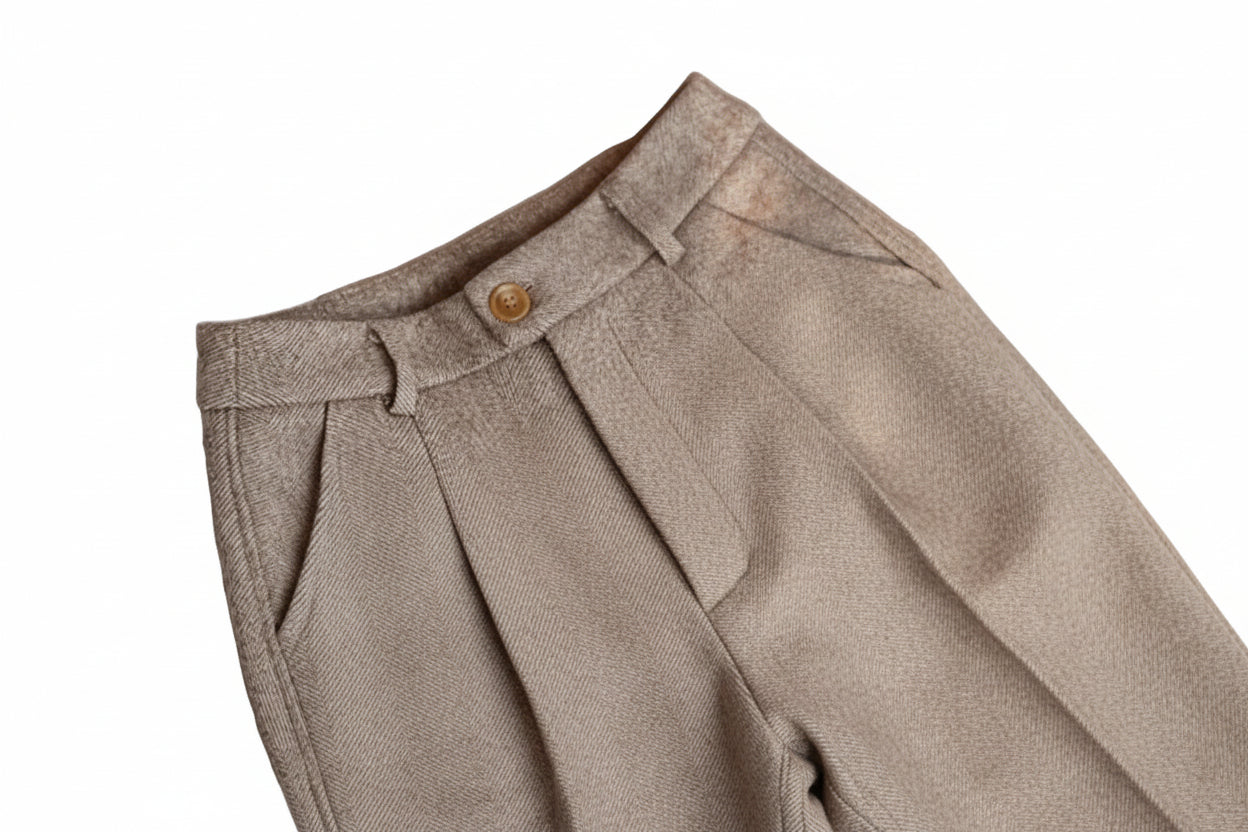 Pantalon Homme à taille haute avec plis-Pants Male-Gigié