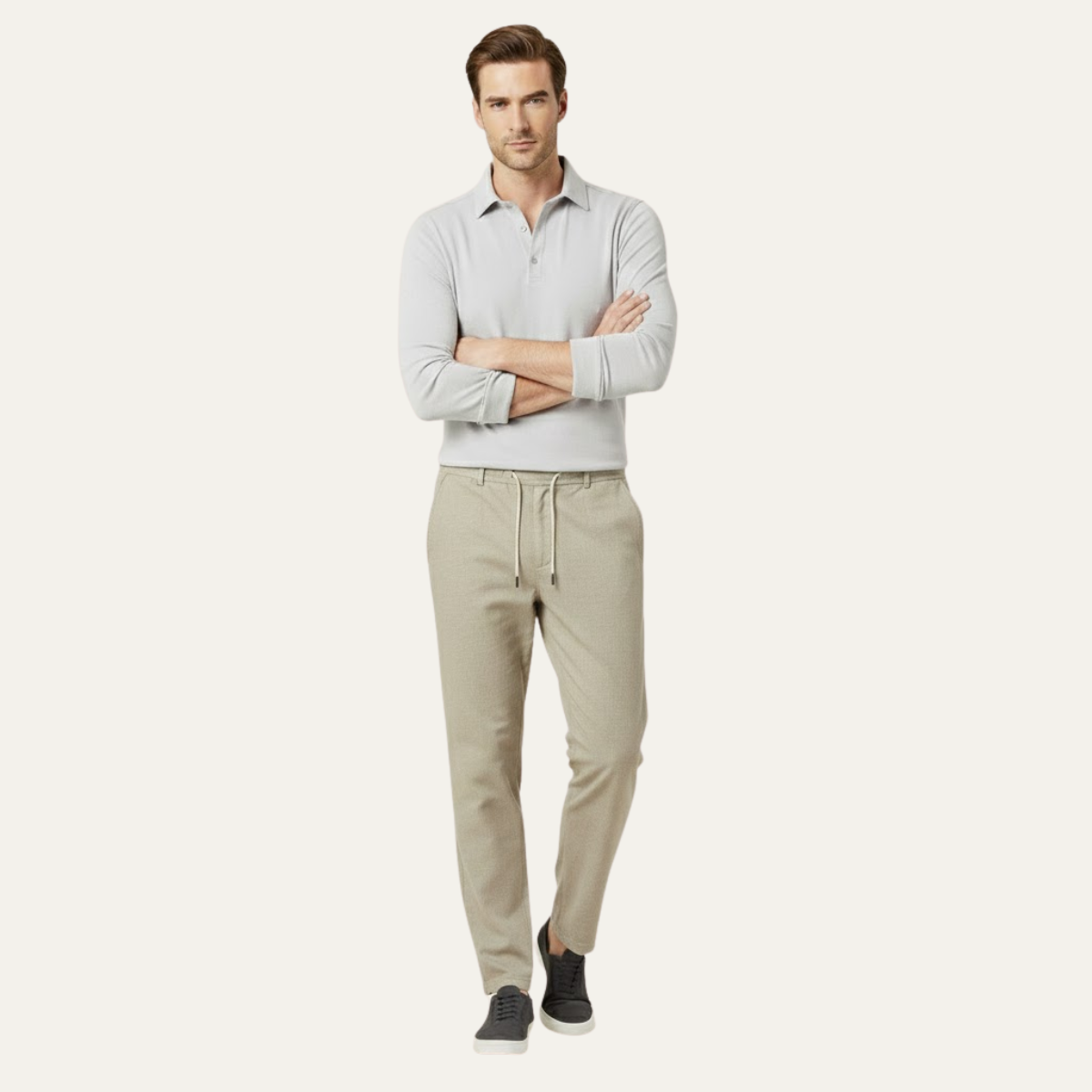 Pantalon homme coupe droite avec cordon de serrage-Male Pants-Gigié