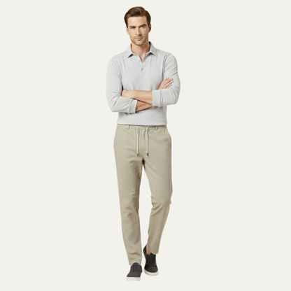 Pantalon homme coupe droite avec cordon de serrage-Male Pants-Gigié