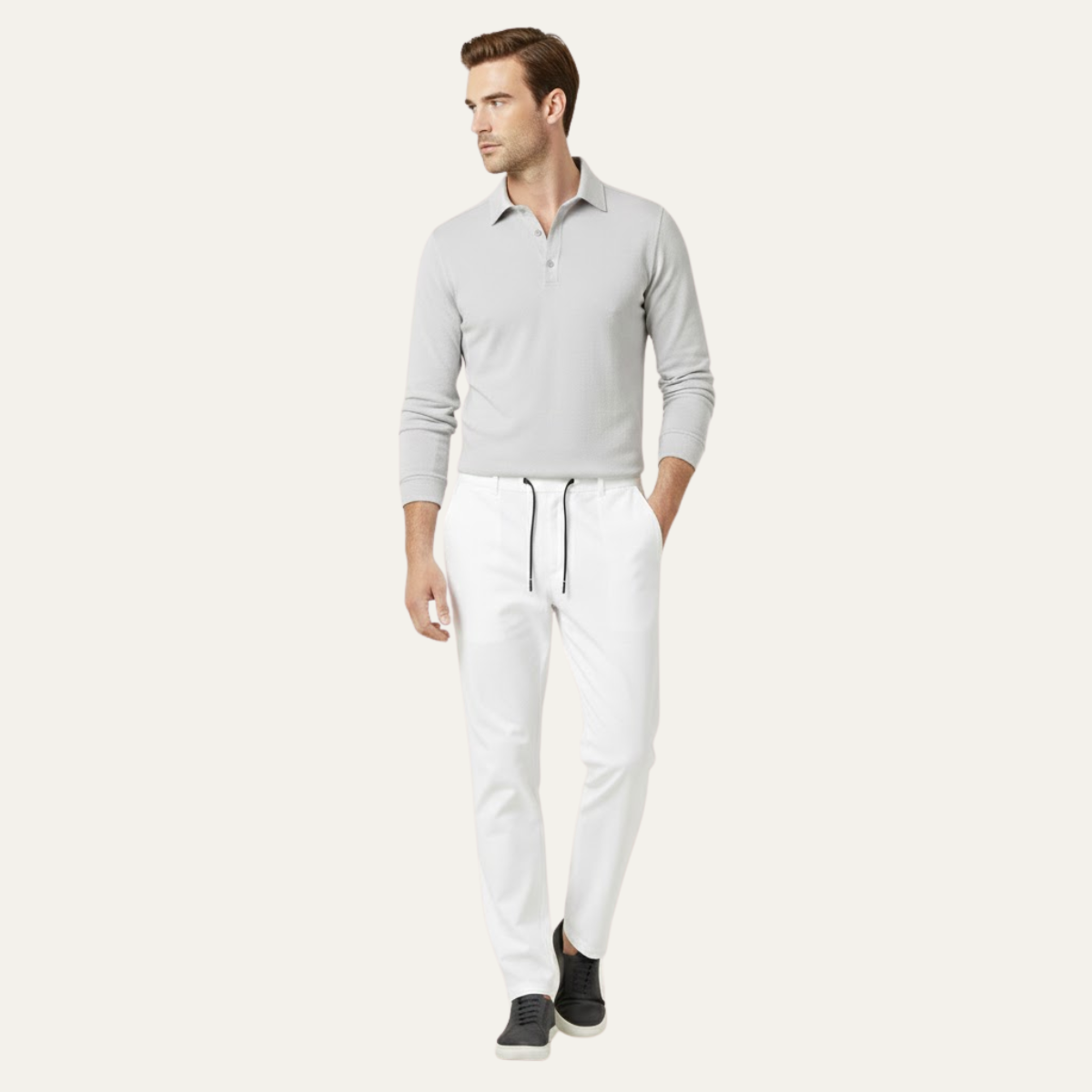 Pantalon homme coupe droite avec cordon de serrage-Male Pants-Gigié