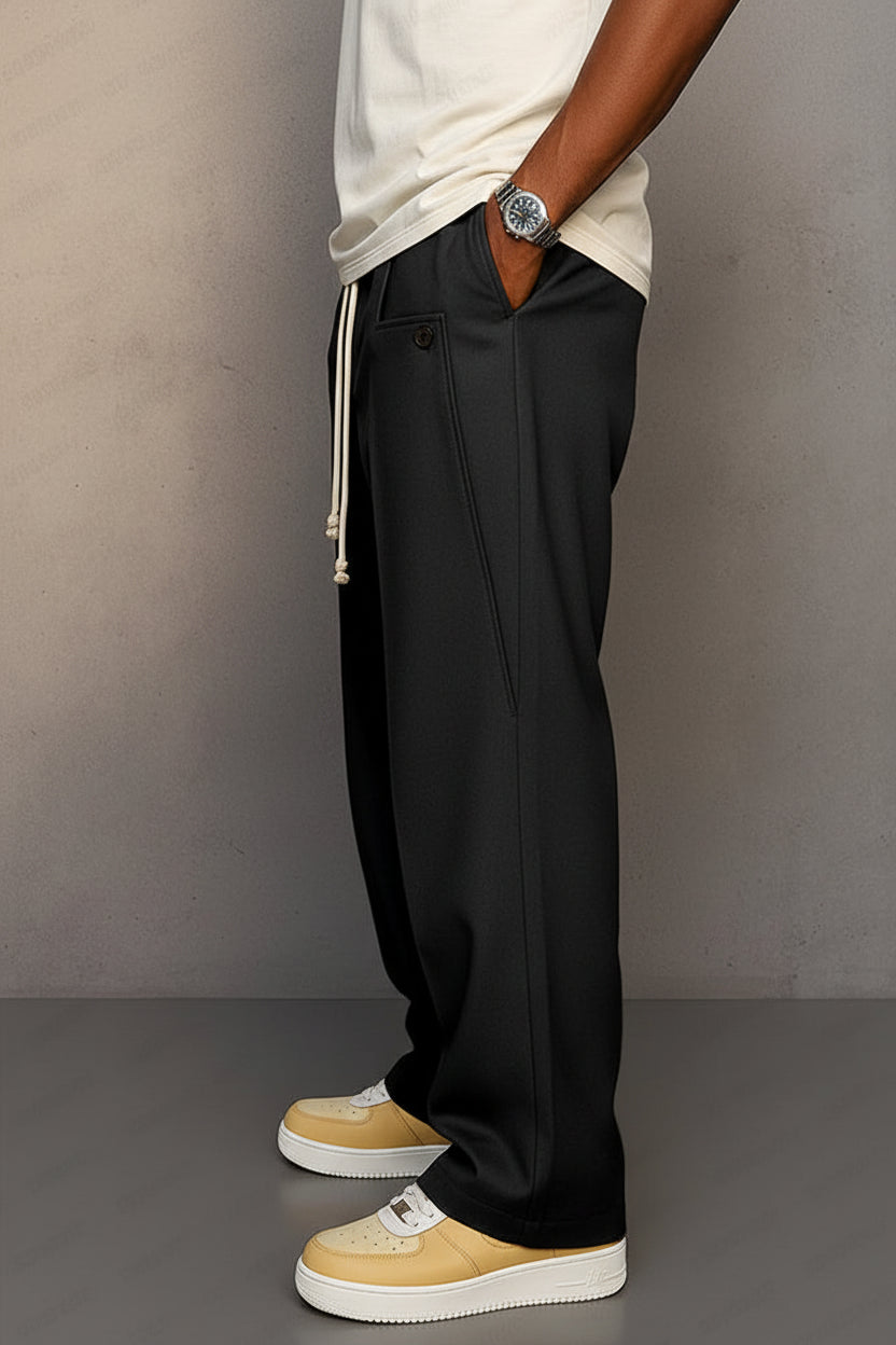 Pantalon Homme Coupe Large "Relaxed" & Taille Élastique-Gigié