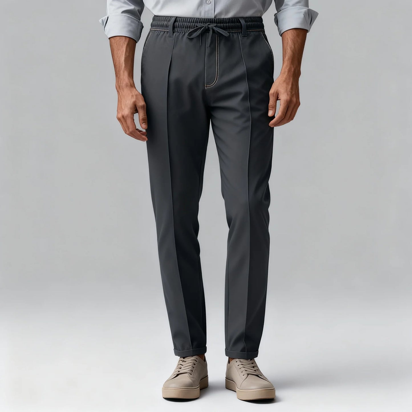 Pantalon Homme Taille Élastique Cordon De Serrage-Gigié