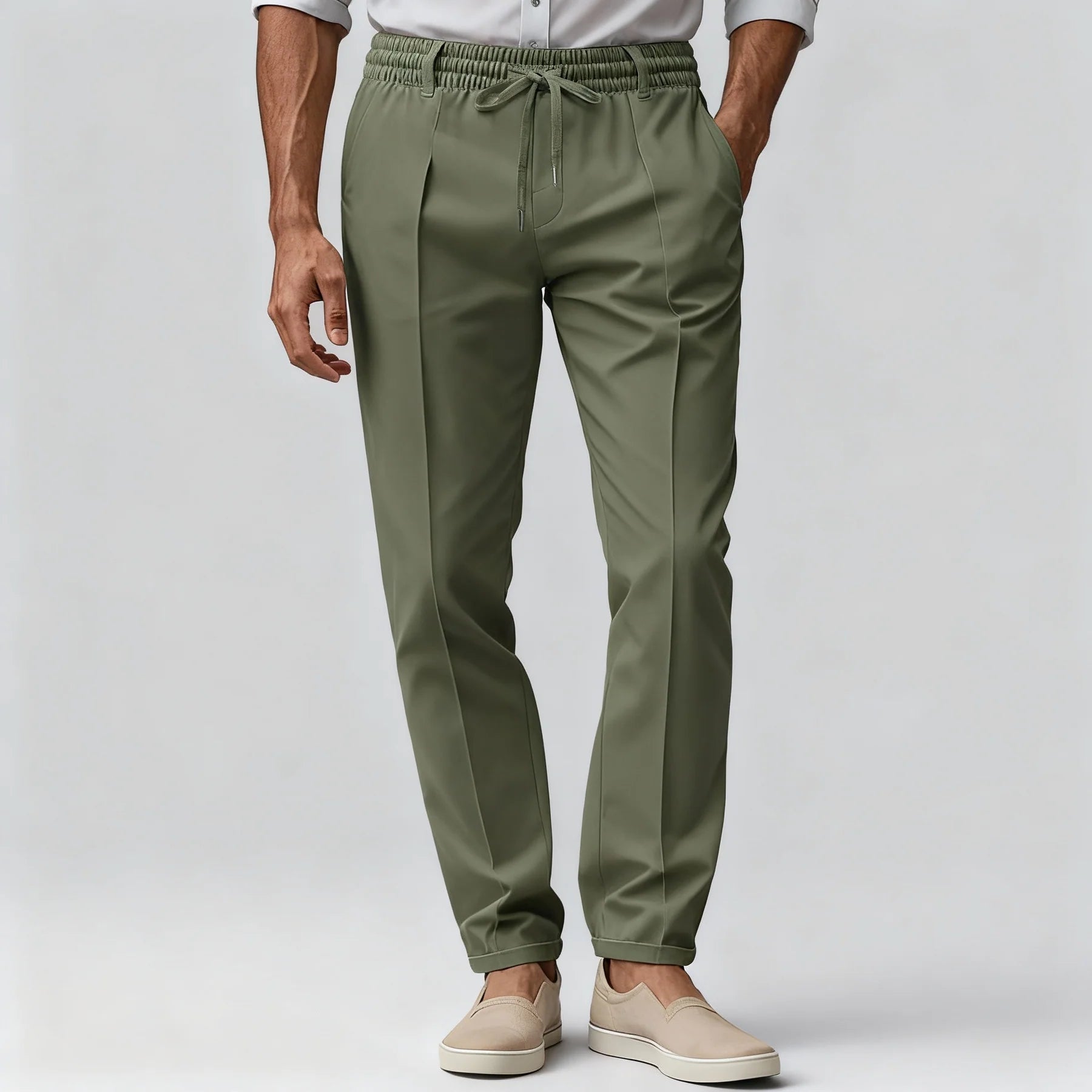 Pantalon Homme Taille Élastique Cordon De Serrage-Gigié