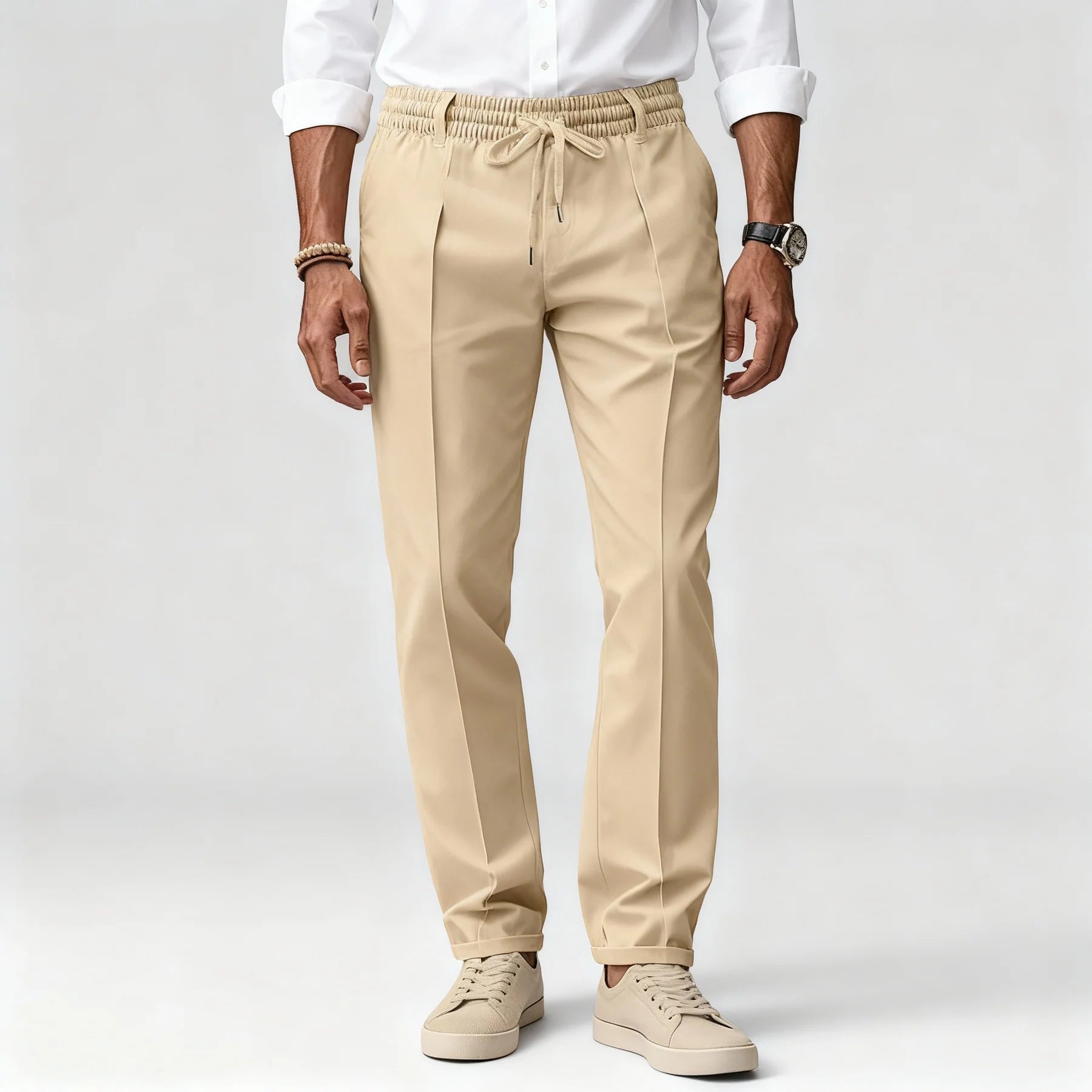 Pantalon Homme Taille Élastique Cordon De Serrage-Gigié