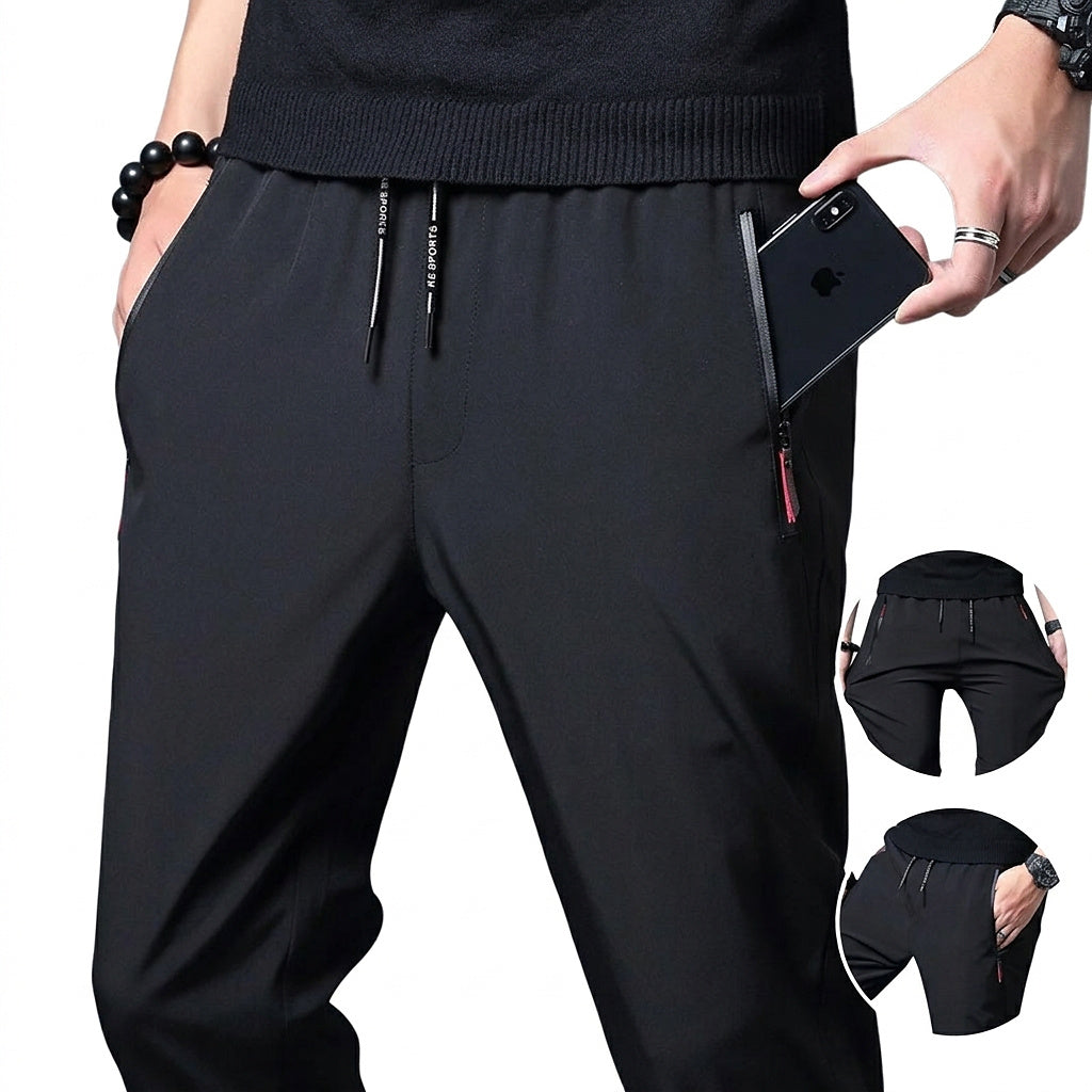 Pantalon Jogger Slim Fit pour Homme avec Poches Zippées 1