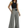Pantalon large pour femme avec ourlet fendu 1