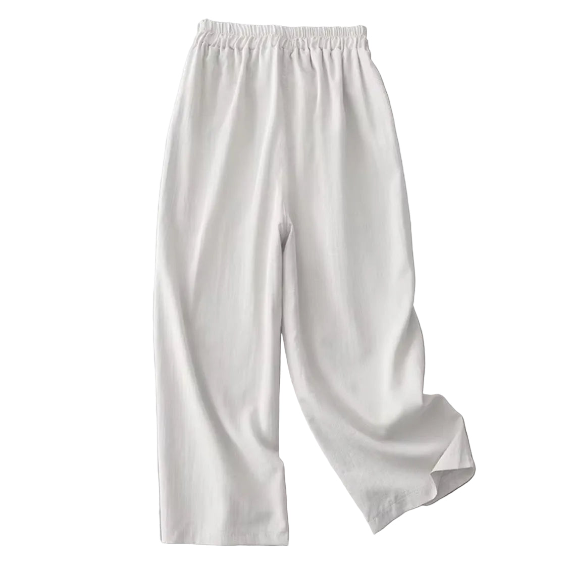 Pantalon pour femme avec taille élastique et coupe droite-Pants Female-Gigié