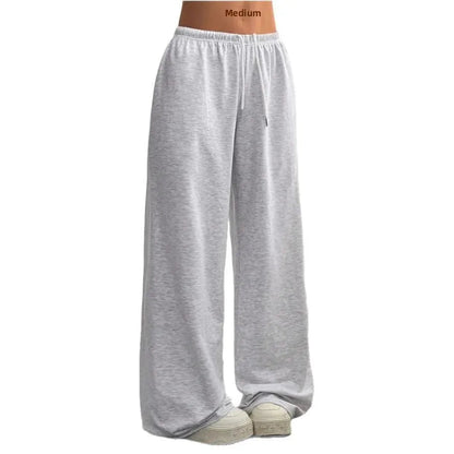 Pantalon pour femme avec taille élastique et jambe large-Pants Female-Gigié