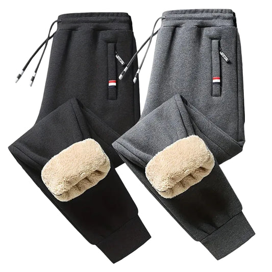 Pantalon Thermique Homme Hiver Doublure Polaire Épaisse & Taille Élastique-Gigié
