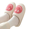 Pantoufles duveteuses Smiley pour femmes 1