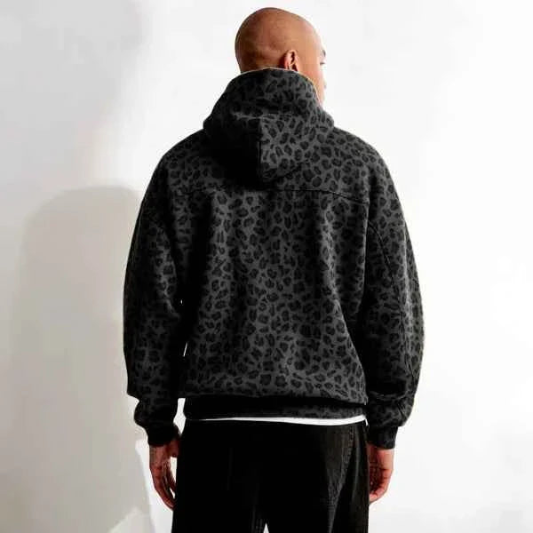 Sweat à capuche unisexe avec motif intégral et poche kangourou
