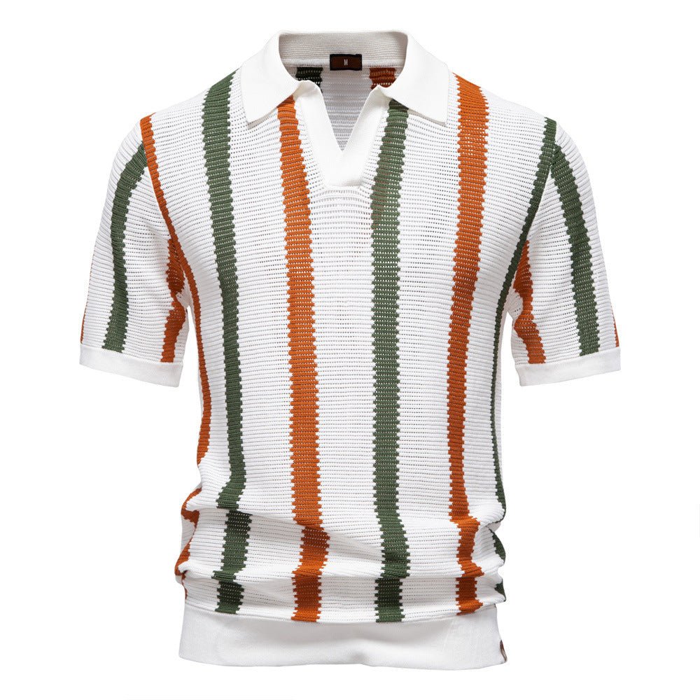 Polo en maille rayé pour homme 1