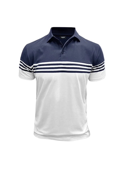 Polo homme à manches courtes avec rayures horizontales-Shirts for men-Gigié