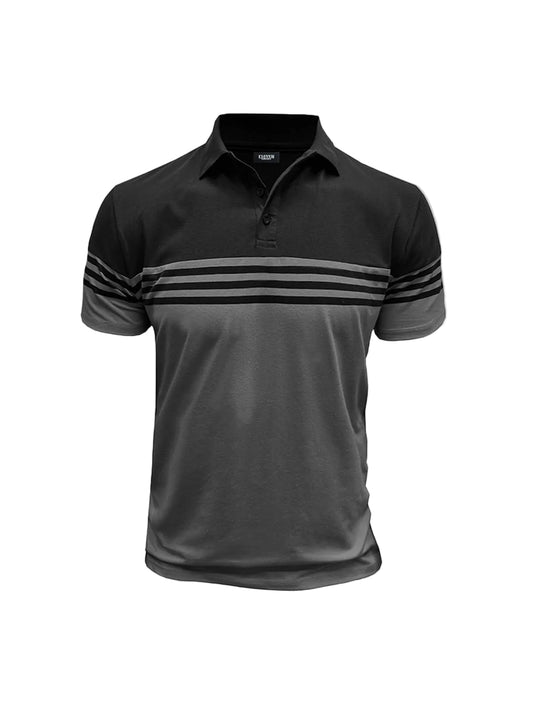 Polo homme à manches courtes avec rayures horizontales-Shirts for men-Gigié