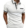 Polo homme coupe ajustée avec bordures contrastantes 1