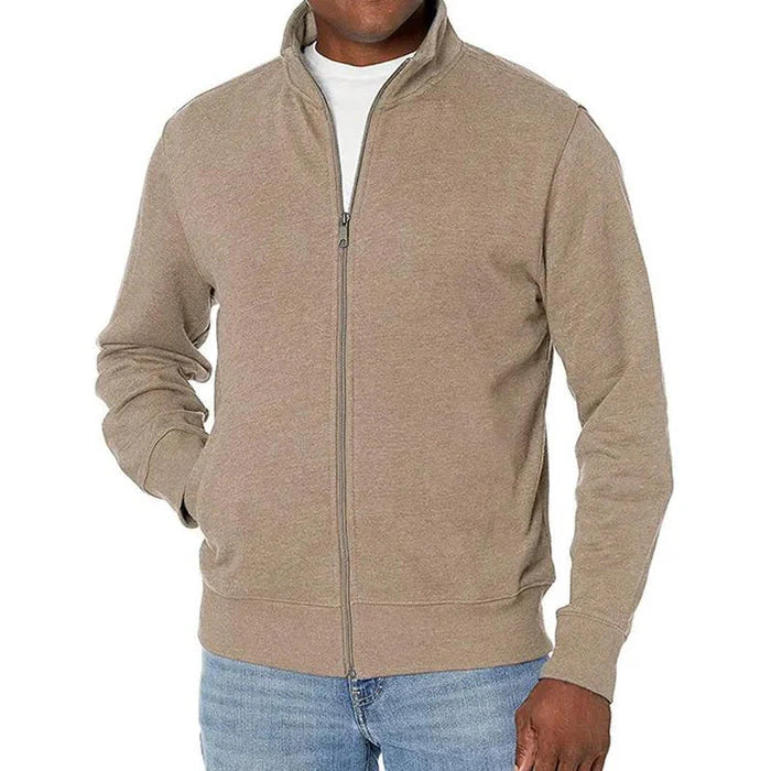 Pull à col montant avec fermeture éclair intégrale pour homme-Sweater Male-Gigié