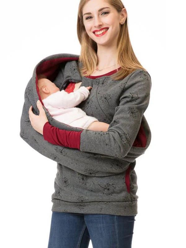 Pull de Grossesse et Allaitement Femme avec Ouverture Frontale-Sweater Female-Gigié
