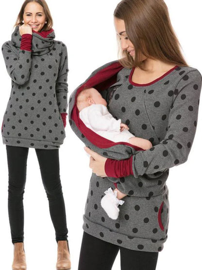 Pull de Grossesse et Allaitement Femme avec Ouverture Frontale-Sweater Female-Gigié