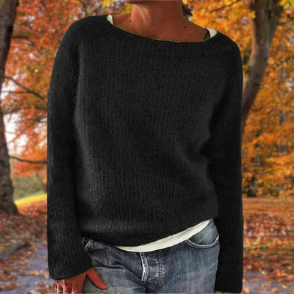 Pull Femme Doux Coupe Relax & Col Rond pour l’Hiver-Gigié