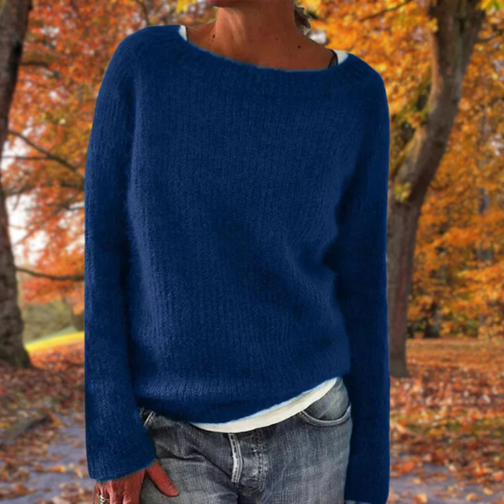 Pull Femme Doux Coupe Relax & Col Rond pour l’Hiver-Gigié