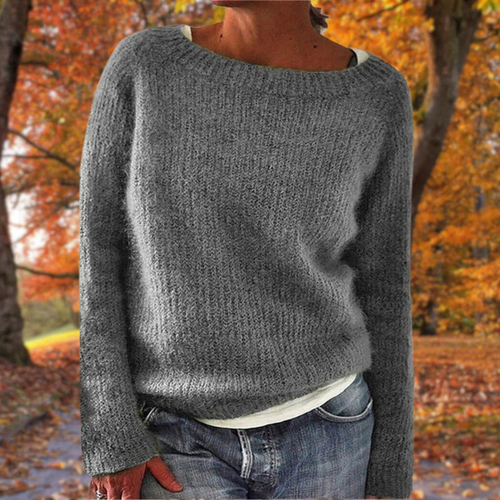 Pull Femme Doux Coupe Relax & Col Rond pour l’Hiver-Gigié