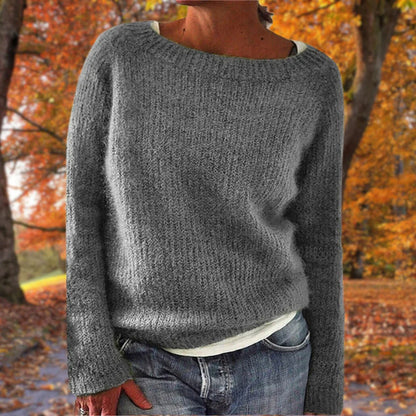Pull Femme Doux Coupe Relax & Col Rond pour l’Hiver-Gigié