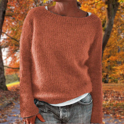 Pull Femme Doux Coupe Relax & Col Rond pour l’Hiver-Gigié