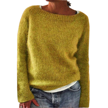 Pull Femme Doux Coupe Relax & Col Rond pour l’Hiver-Gigié