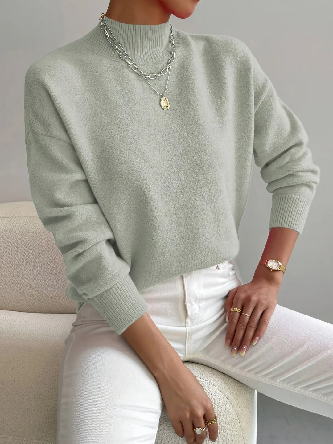 Pull Col Roulé Femme Hiver Maille Douce & Coupe Élégante-Gigié