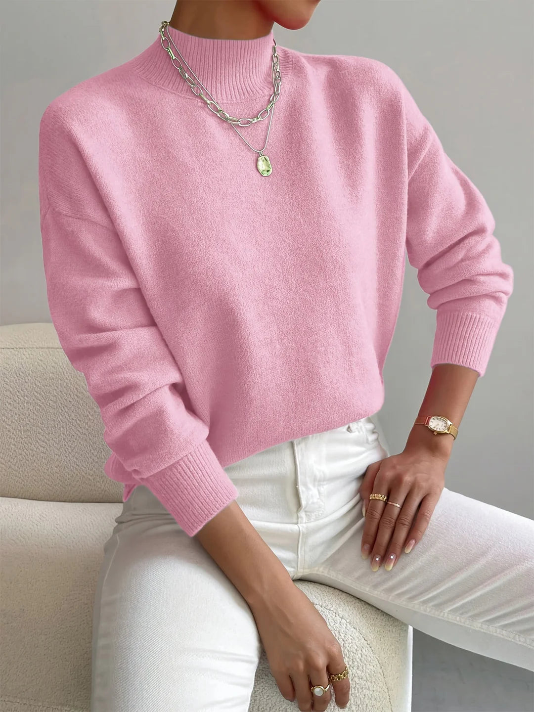 Pull Col Roulé Femme Hiver Maille Douce & Coupe Élégante-Gigié