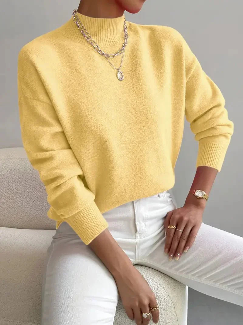 Pull Col Roulé Femme Hiver Maille Douce & Coupe Élégante-Gigié