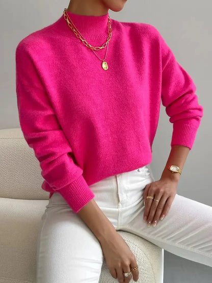 Pull Col Roulé Femme Hiver Maille Douce & Coupe Élégante-Gigié