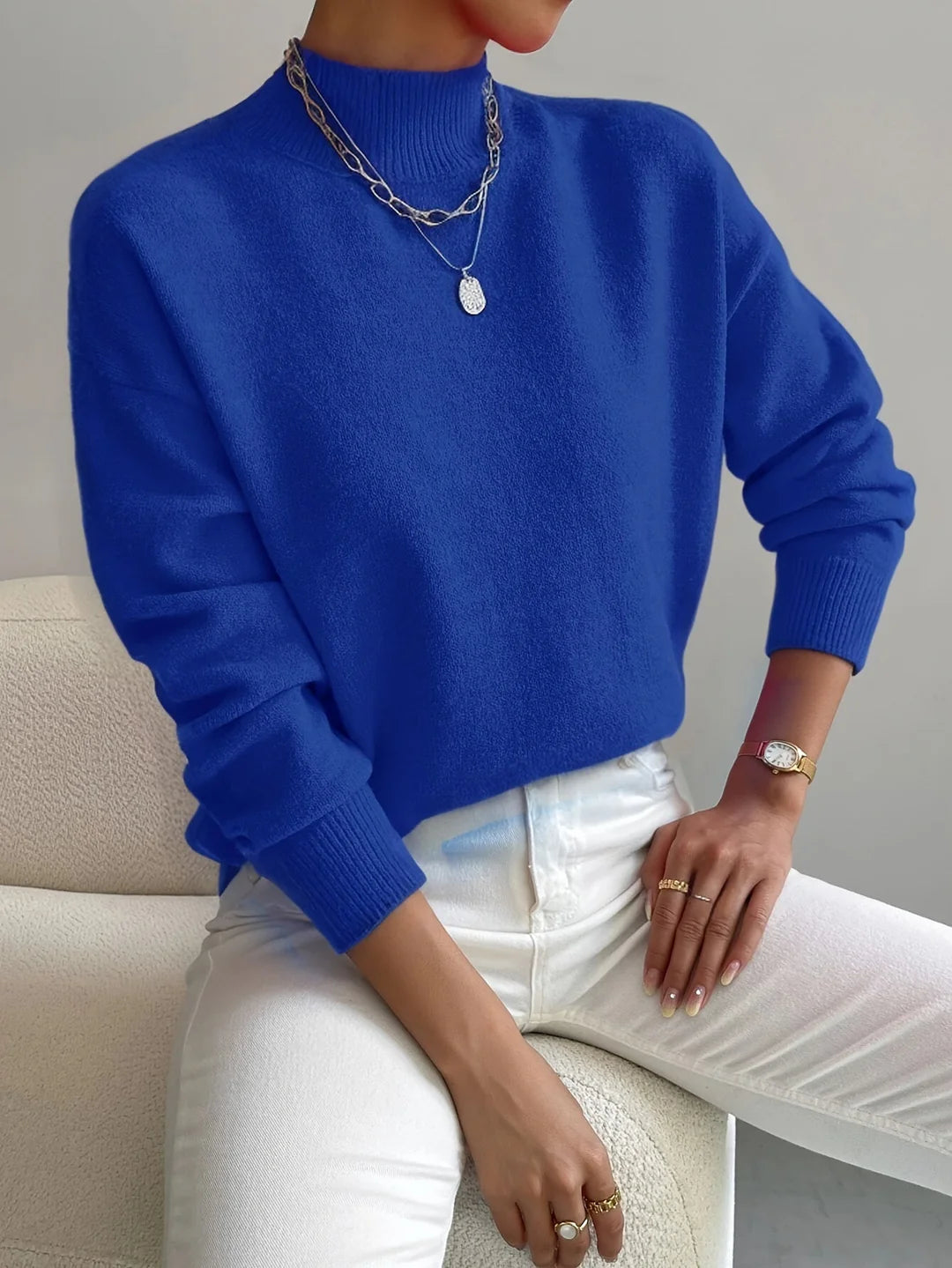 Pull Col Roulé Femme Hiver Maille Douce & Coupe Élégante-Gigié