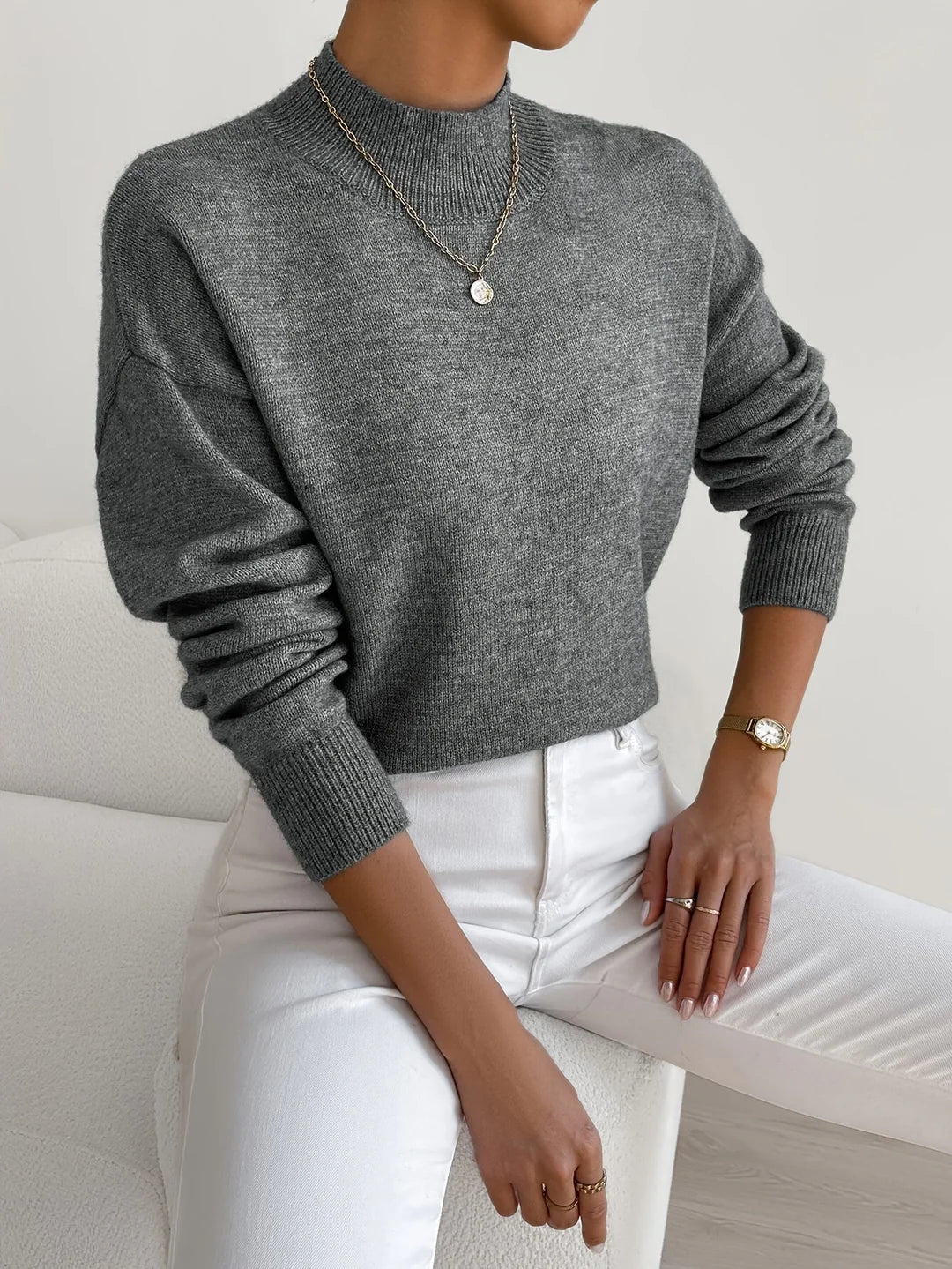 Pull Col Roulé Femme Hiver Maille Douce & Coupe Élégante-Gigié