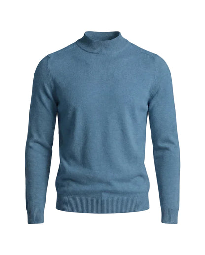 Pull homme à manches longues avec col montant et silhouette droite-Sweater Male-Gigié