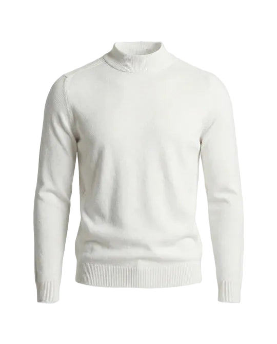 Pull homme à manches longues avec col montant et silhouette droite-Sweater Male-Gigié