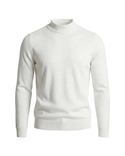 Pull homme à manches longues avec col montant et silhouette droite-Sweater Male-Gigié
