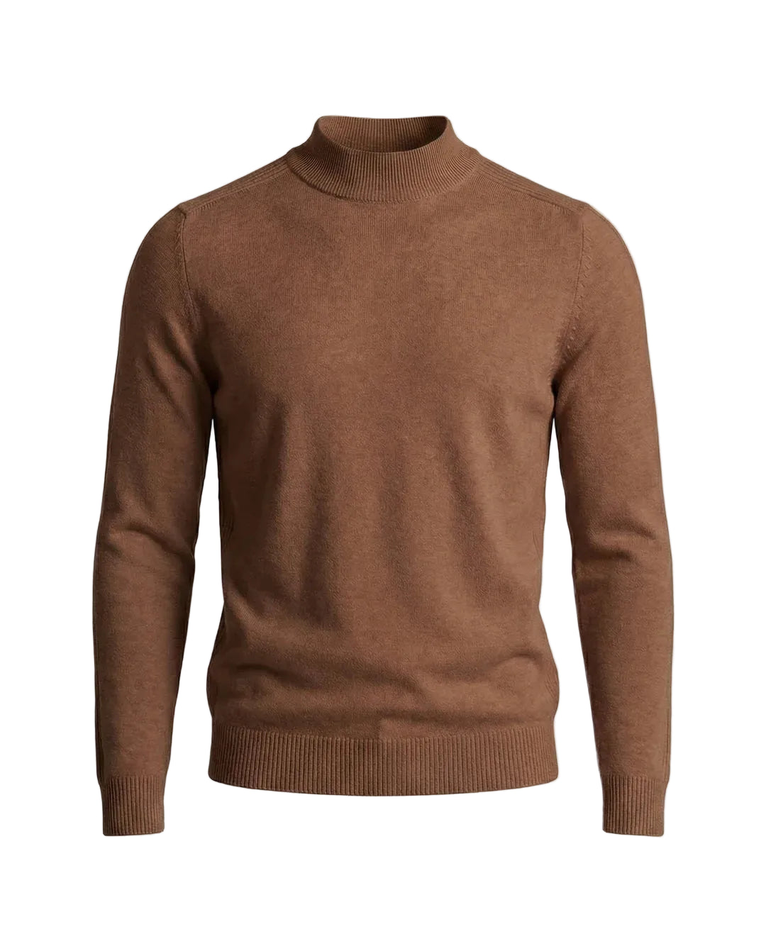 Pull homme à manches longues avec col montant et silhouette droite-Sweater Male-Gigié