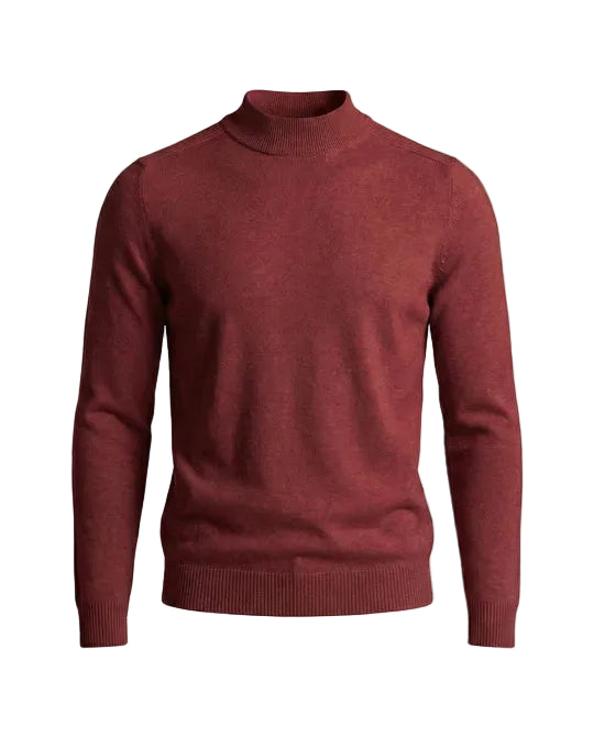 Pull homme à manches longues avec col montant et silhouette droite-Sweater Male-Gigié