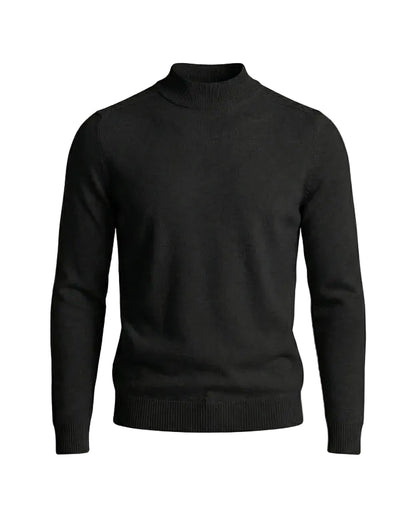 Pull homme à manches longues avec col montant et silhouette droite-Sweater Male-Gigié