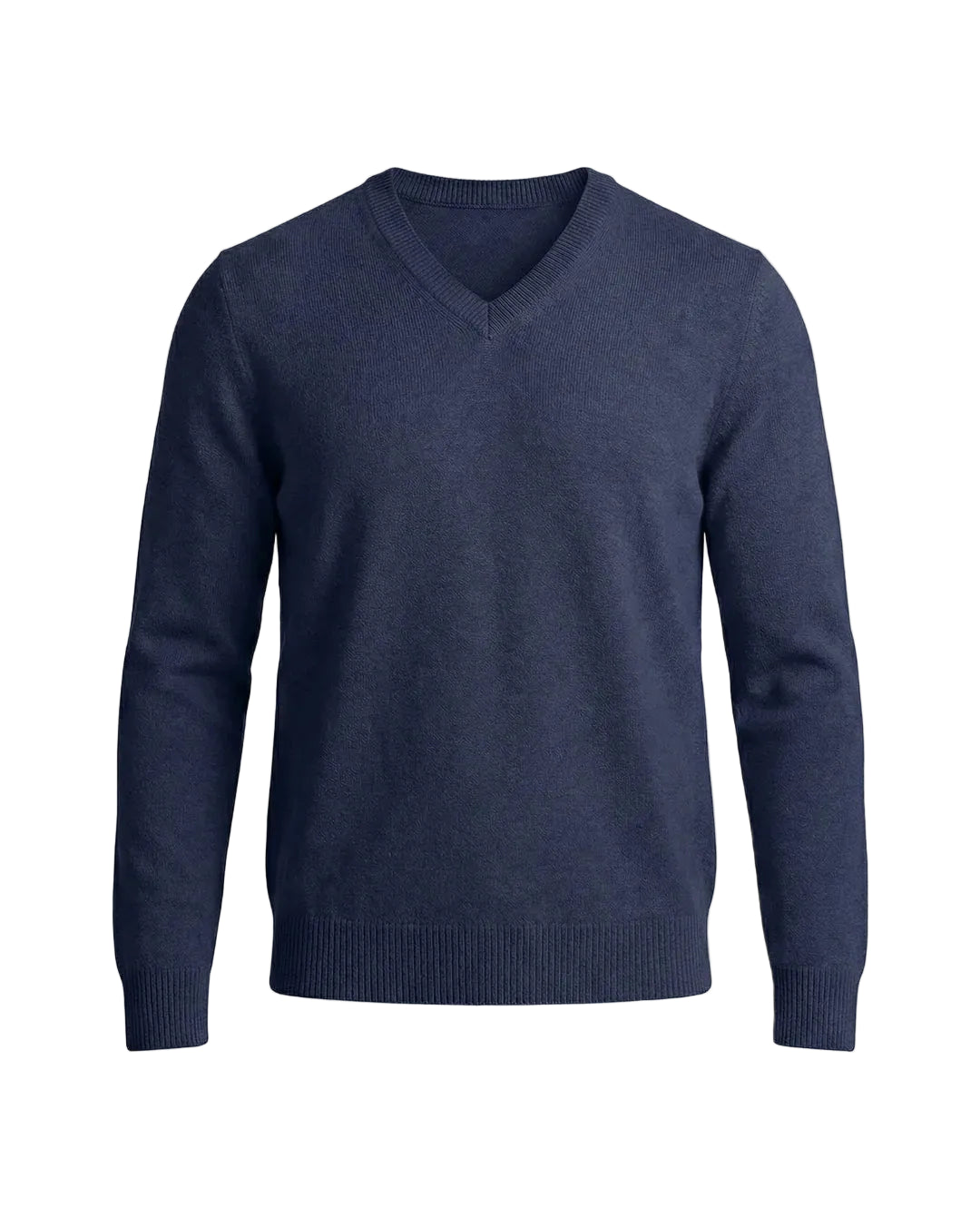 Pull homme à manches longues avec encolure en V et silhouette droite-Sweater Female-Gigié