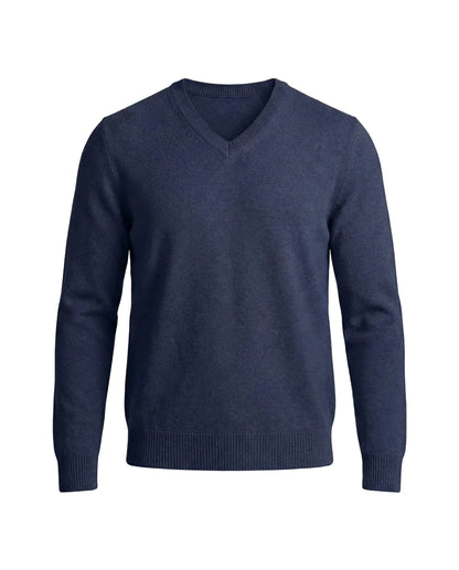 Pull homme à manches longues avec encolure en V et silhouette droite-Sweater Female-Gigié