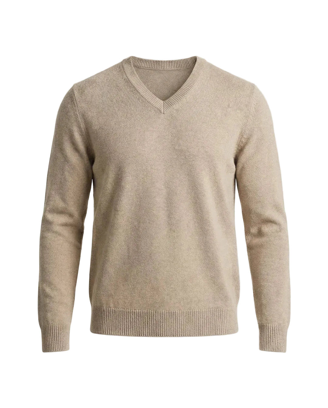 Pull homme à manches longues avec encolure en V et silhouette droite-Sweater Female-Gigié